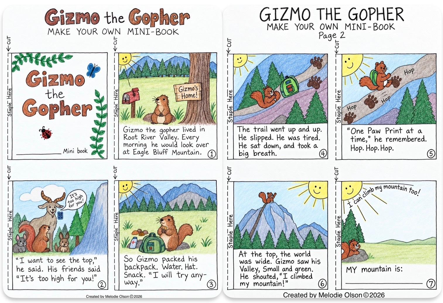 Gizmo the Gopher Mini Book