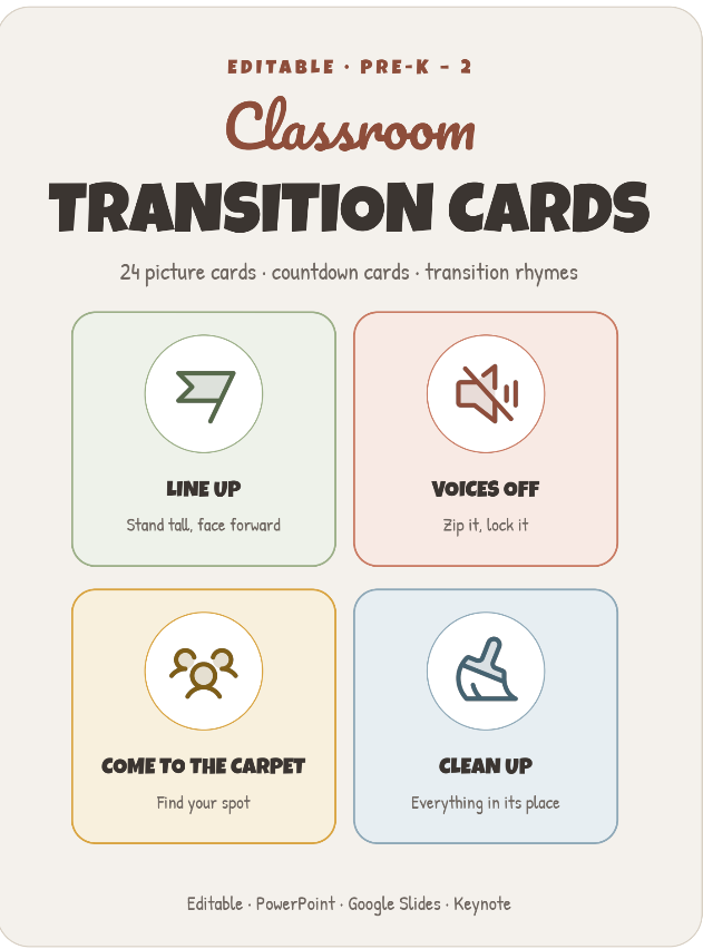 Transition Cards Editable